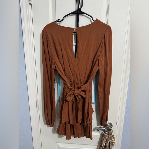 Gorgeous Light Weight Brown Romper Dress - Picture 2 of 4